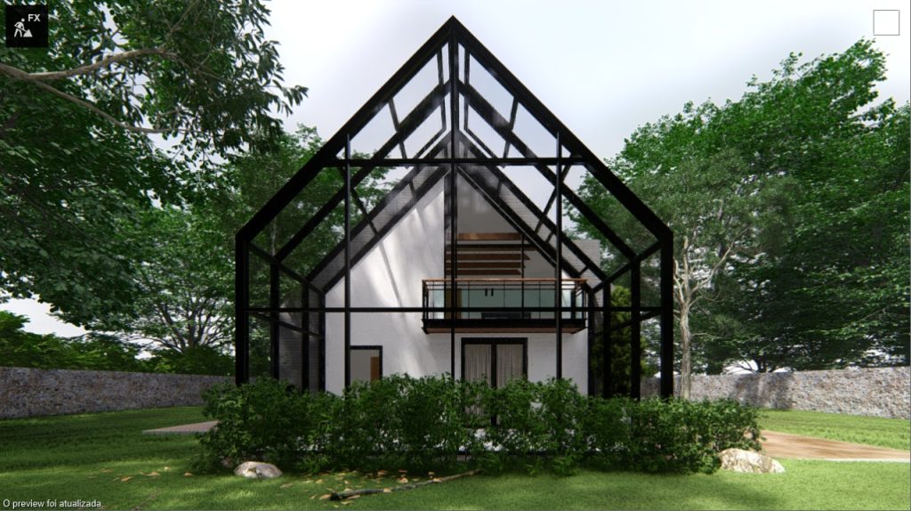 Arkitekten har designet og beregnet et orangeri til en kunde